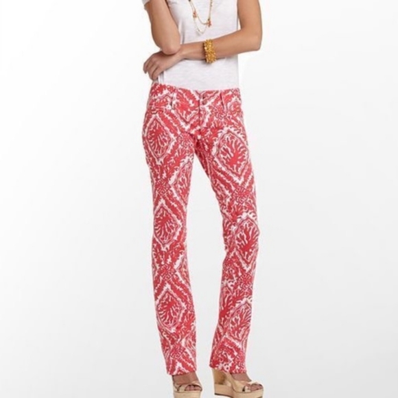 Lilly Pulitzer Denim - Lilly Pulitzer Coral Worth Straight Jeans